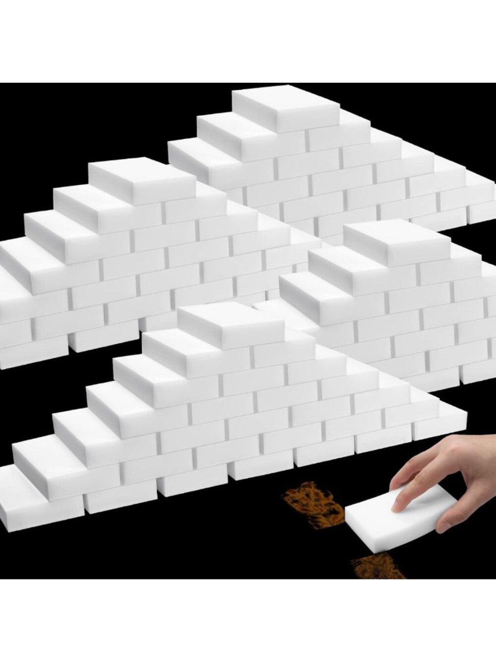 500 Pcs Magic Foam Cleaning Sponges - Non-Scratch Multi-Surface Erasers for Home